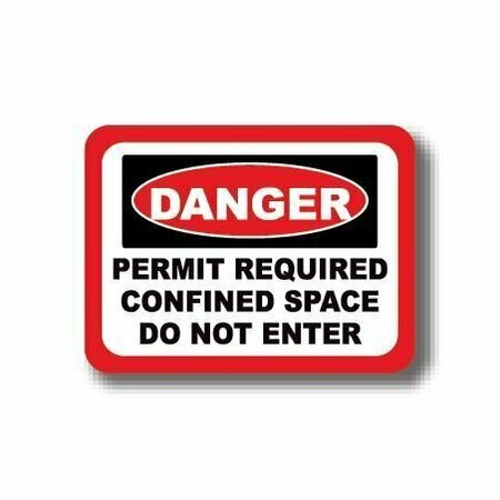 ERGOMAT 50in x 32in RECTANGLE SIGNS - Danger Permit Required Confined Space Do Not Enter DSV-SIGN 1600 #2265 -UEN